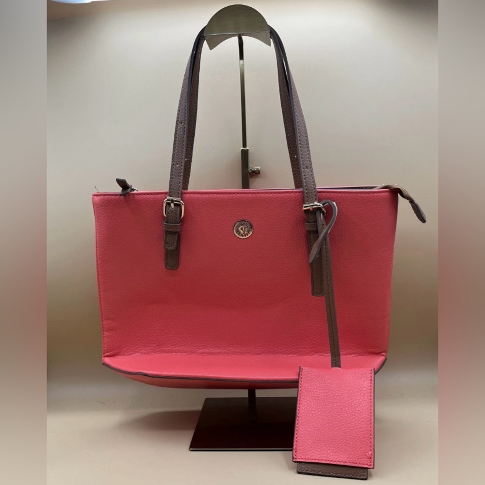 Anne Klein Pink Leather Shoulder Bag EUC